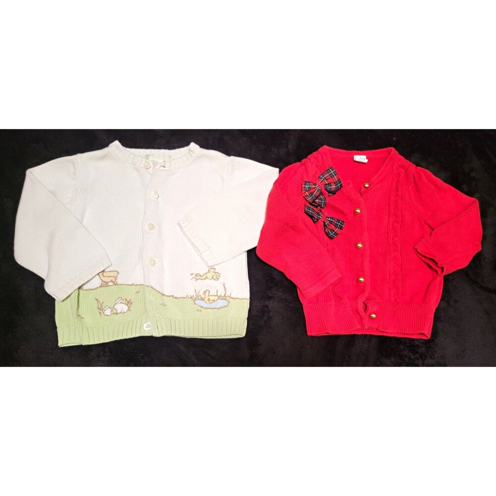 Janie and Jack Baby Toddler Cardigan Sweater 12-18M Cotton Knit Button